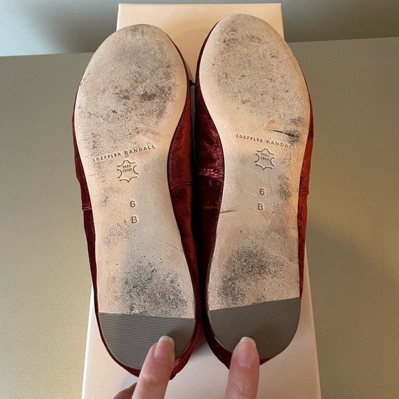 Loeffler Randall Women's Leonie Soft Velvet Ballet Flats, Rust - Picture 7 of 8